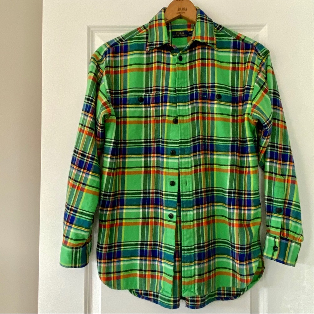 Polo Ralph Lauren Blue Label lime green flannel